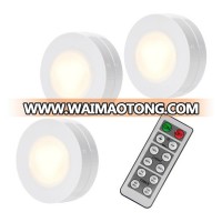 New round Wireless LED Puck Light, Battery Powered Dimmable Kitchen light LED Push Light